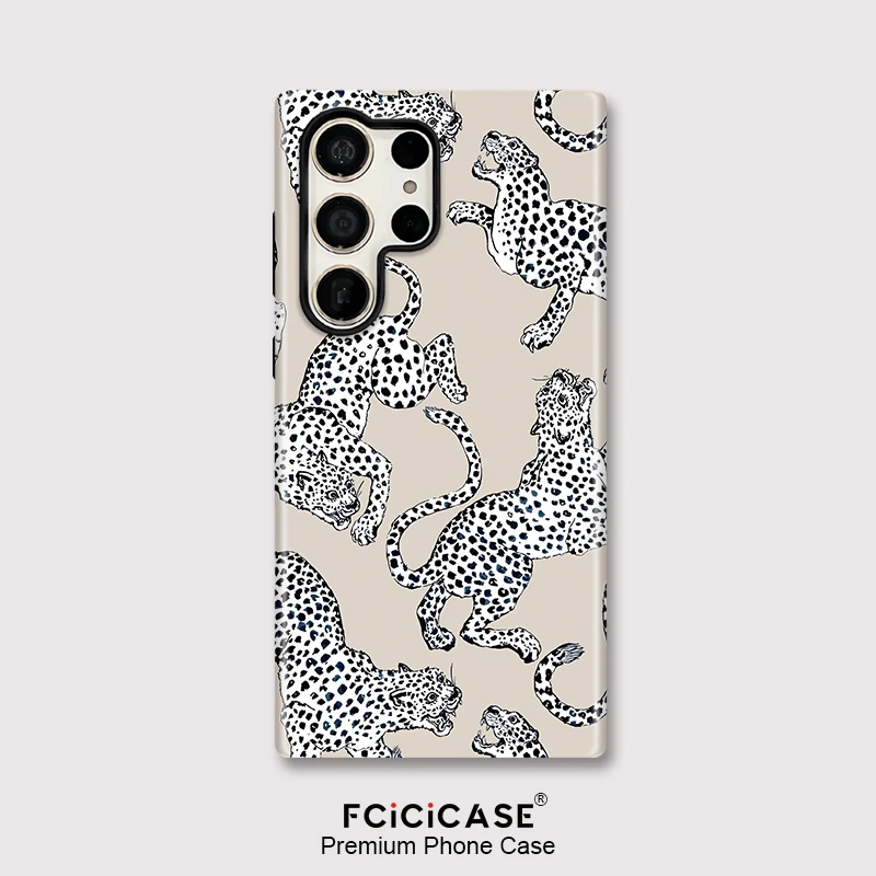Luxury Leopard Pattern Shockproof Acrylic Case - Animal Print Protective Back Cover