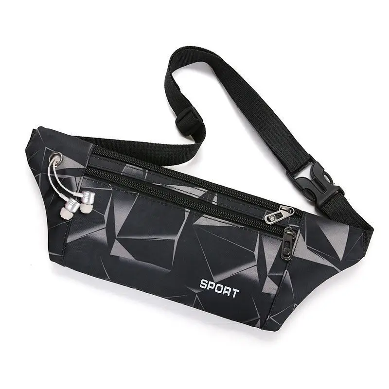 Men Women Sports Fanny Pack Belt Bag Running Waist Bag Small Waterproof Phone Black Gym Bags Riding Mini Chest Bag Dropship