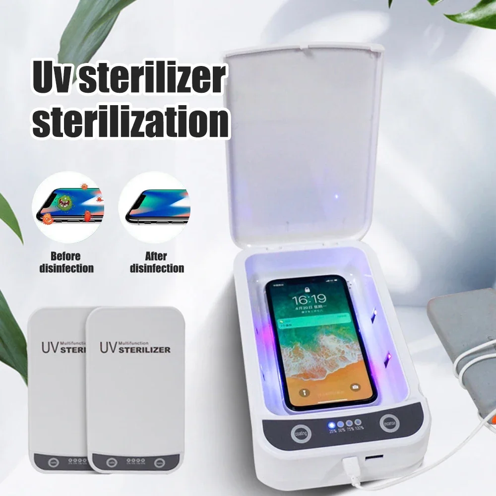 Disinfection Box UV 10w Multifunctional Mobile Phone Wireless Charger Disinfection Box Fully Sealed White Cleaning electric disinfection box mobile phone charger disinfection box