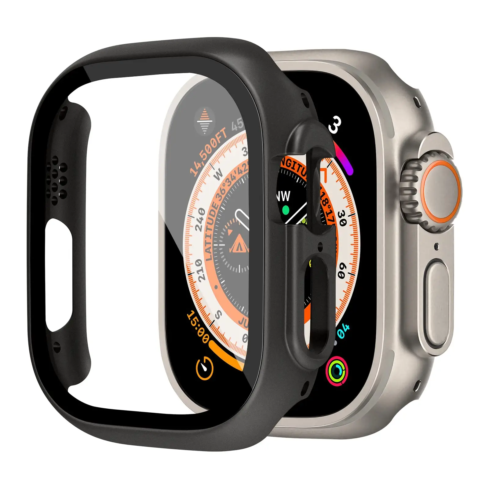 Shockproof Apple Watch Ultra 49mm Screen Protector with Tempered Glass