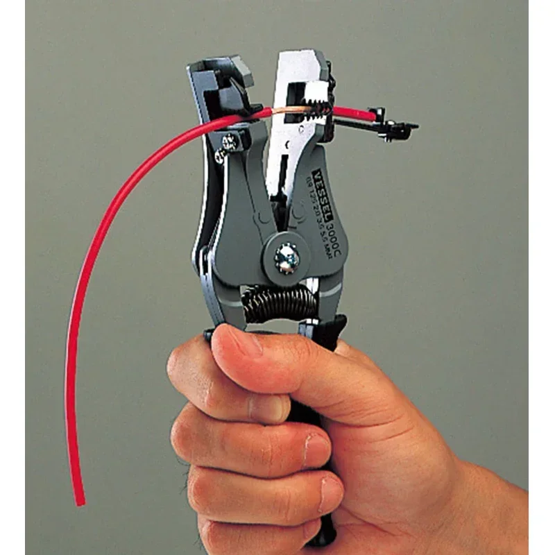 VESSEL Wire Stripper for Solid Wire and Stranded Wire Include a Stripper Gauge Decrustation Pliers 3000A 3000B 3000C Electro - t 4