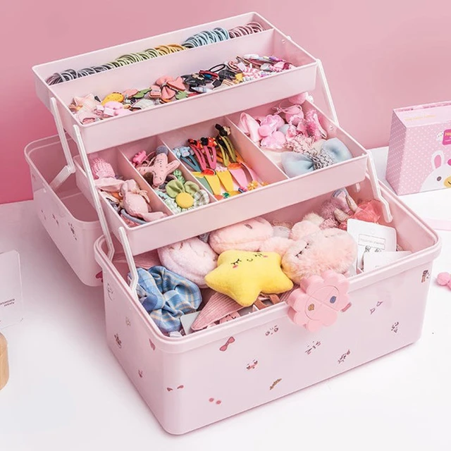 Children's Hair Accessories Storage Box Baby Head Rope Hairpin Rubber Band  Head Jewelry Dressing Cu