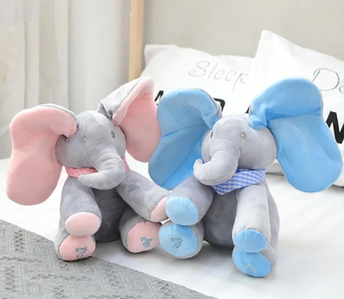 Hide-and-seek Elephant Plush Toy Baby Hide-and-seek Game Toy Singing Interactive Musical Toys Gifts plush toys