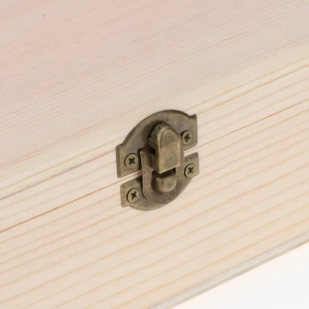 

Простая деревянная шкатулка для ювелирных изделий, Подарочная коробка, держатель для органайзер для фотографий Keepsake, чайный контейнер