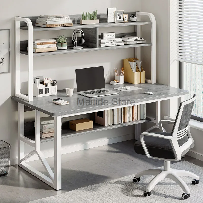 Nordic Wooden Desktop Computer Desks Bedroom Internet Cafe Gaming Desk Shelf Modern Simple Office Furniture Home Reading Desk