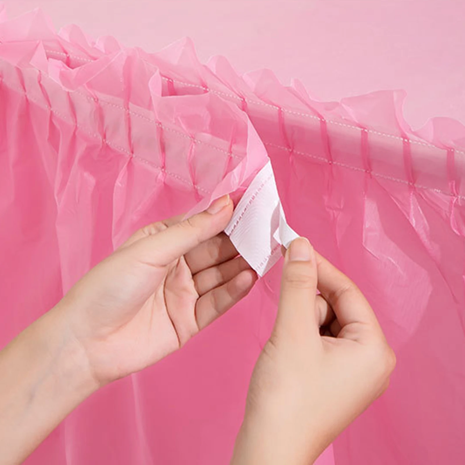 Fashion Table Skirt Cover Lightweight Widely Use Wear-resistant Waterproof Self-adhesive Table Skirt Cover