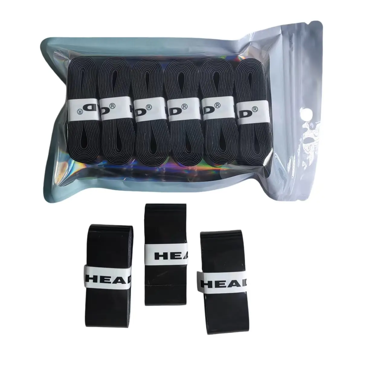 head 6pcs Overgrip Sweat Band Absorption Sticky PU Tennis Racket Padle Grip Hand Glue Tennis Badminton Racket Grip Belt