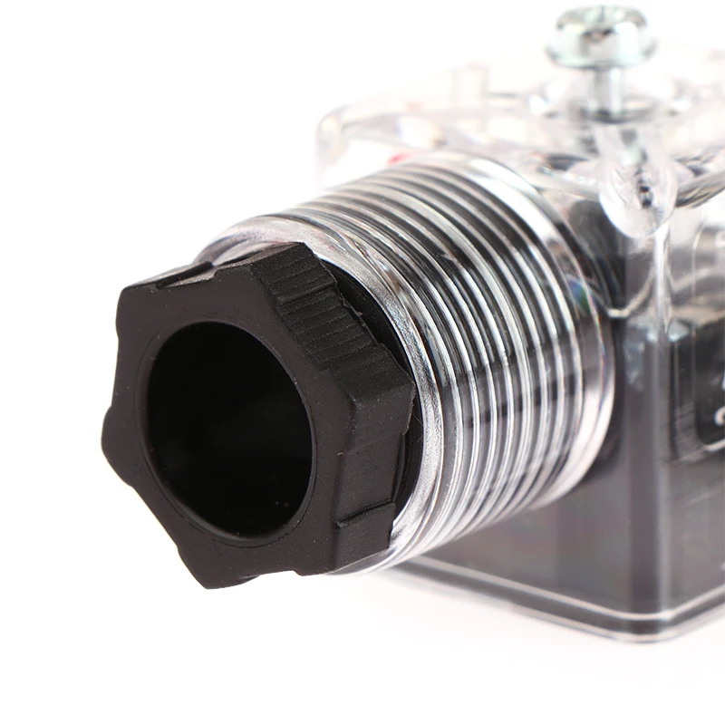 1Pcs DC24 Solenoid Coil Plug Hydraulic Valve Transparent Voltage Universal Accessories