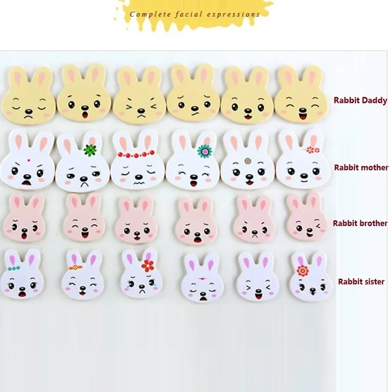 NEW Baby Cute Rabbit Change Clothes Puzzle Early Childhood Wooden Jigsaw Gift Toys for Children
