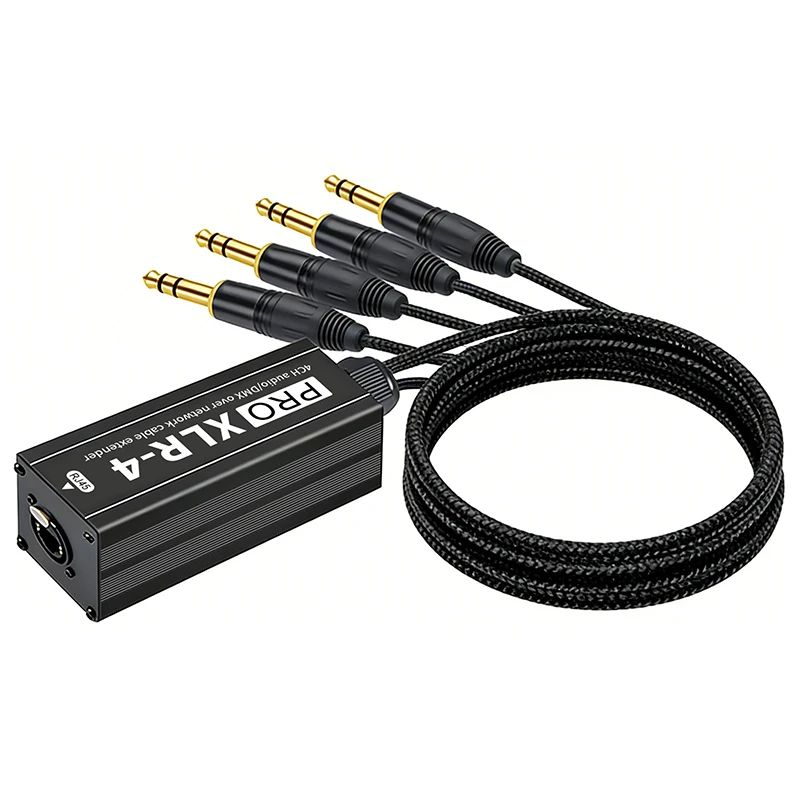 4CH XLR RJ45 연장 케이블 PRO XLR-4 오디오 DMX (Cat5e/Cat6 사용) 방송 녹음 라이브 스테이지 이벤트용
