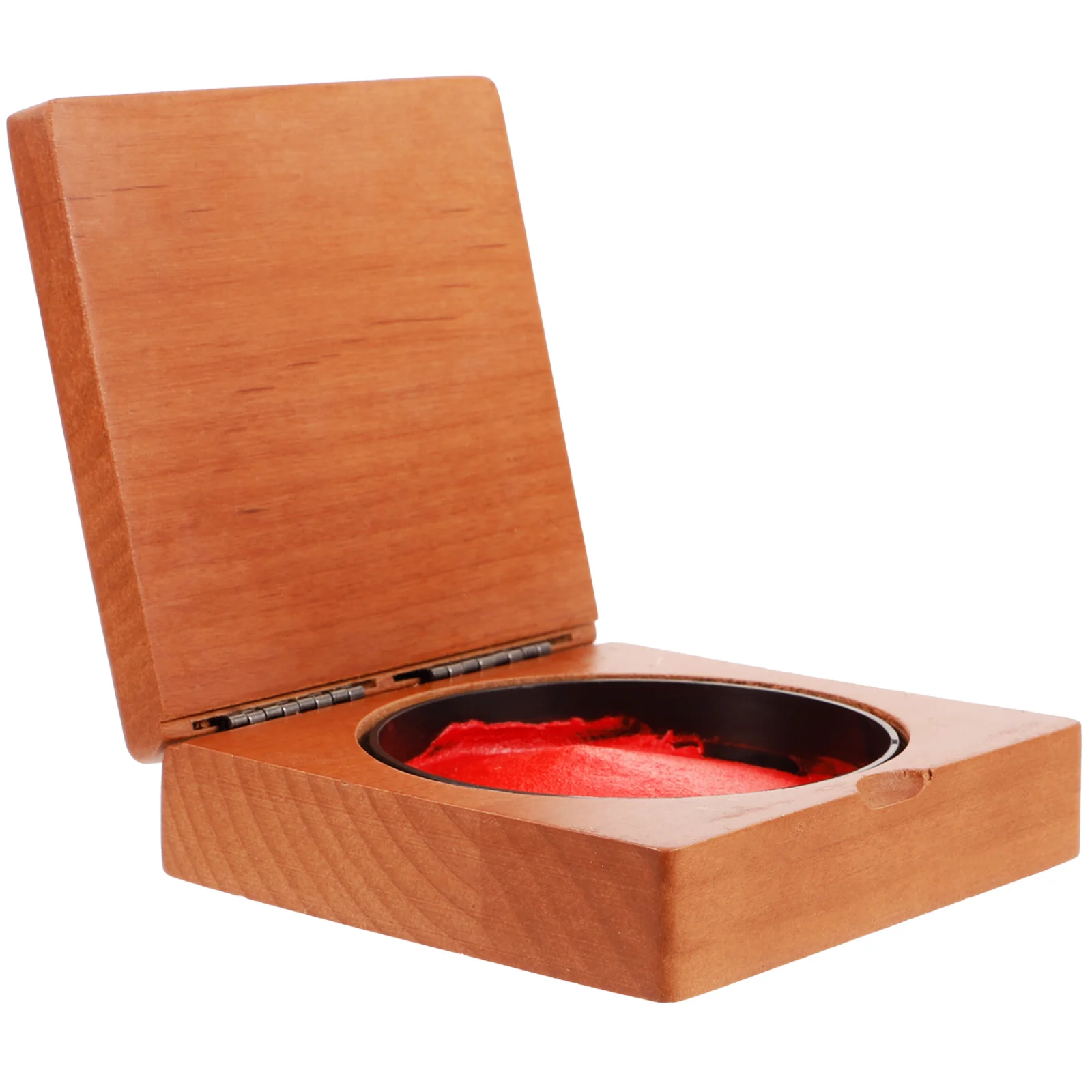 

Wooden Seal Box Calligraphy Inkpad Organizer Storage Container Portable Multifunction Accessory