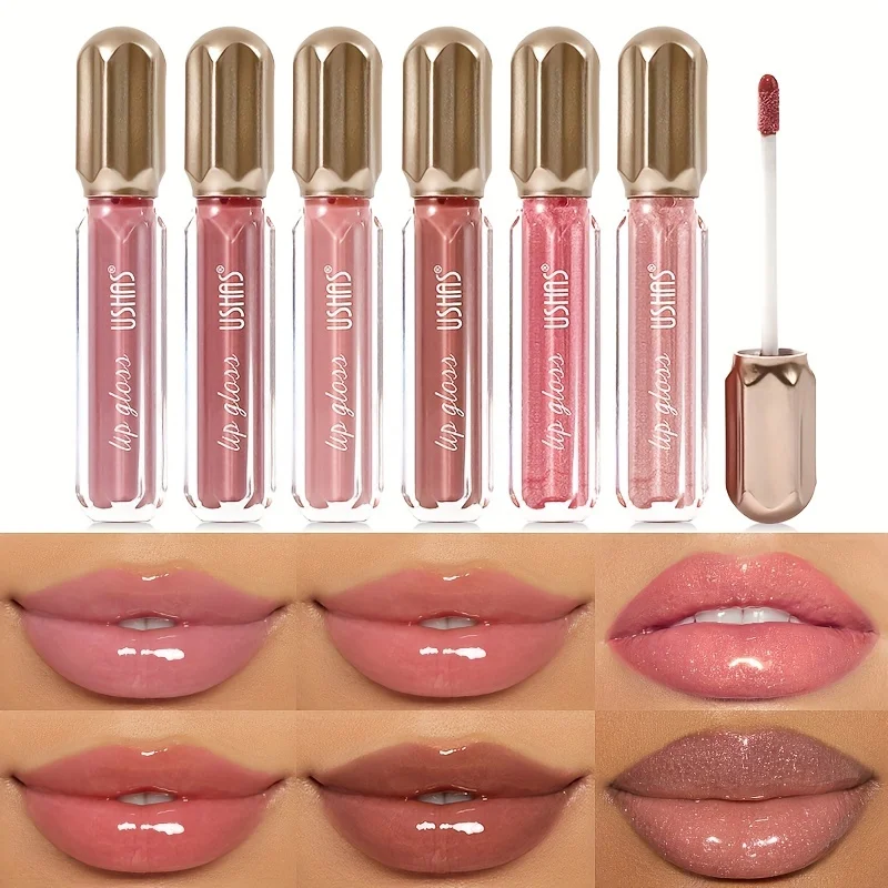 5-Color Jelly Lipsticks, Temperature Color Changing Crystal Flower Lip Gloss, Long Lasting Nourishing Hydrating Rosehip Oil Lips 5