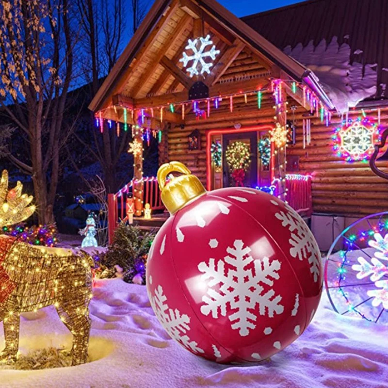 1PC Christmas Decorations 60cm PVC Inflatable Christmas Ball Kids ...