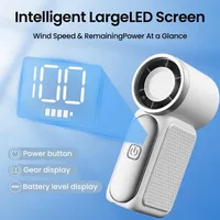 Mini ventilateur portatif - Ventilateur turbo portable avec 100 vitesses de vent, 3000 mAh et Type-C, - Souffleur rafraîchissant, Dispositif de refroidissement pour voyage 2