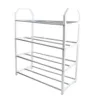 Metal shoe rack 4-Tier Assembled Shoe Stand Trapezoidal Home Shoes Organizer Holder Shoe Shelf for Living Room ﻿ 4