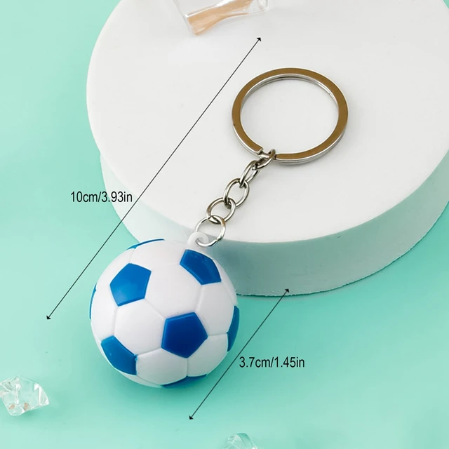 Porte-clés de voiture, ballon de sport, ballon de Football, pendentif pour  homme, 6 couleurs, à