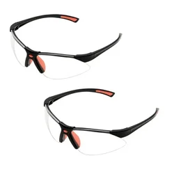 Sandproof and Windproof Safety Glasses - 180° Clear View, Cycling and Laboratory Protection (Transparent - 2pcs)