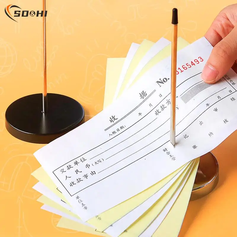 

Desk Receipt Holder Stainless Steel Straight Rod Paper Memo Holder Spike Stick For Bill Receipt Kitchen Accessories