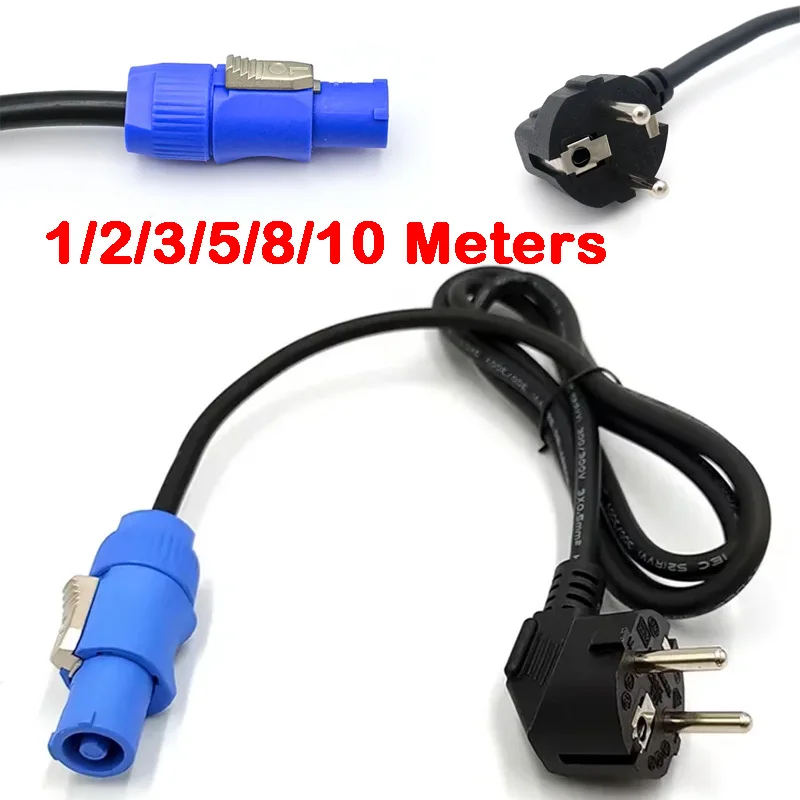 สายไฟสำหรับไฟหัวขยับพร้อมหัวต่อพาวเวอร์คอนแบบปลั๊กยุโรป |   สายไฟ 3 แกน สำหรับไฟ LED Par ขนาด 1-10 เมตร 1