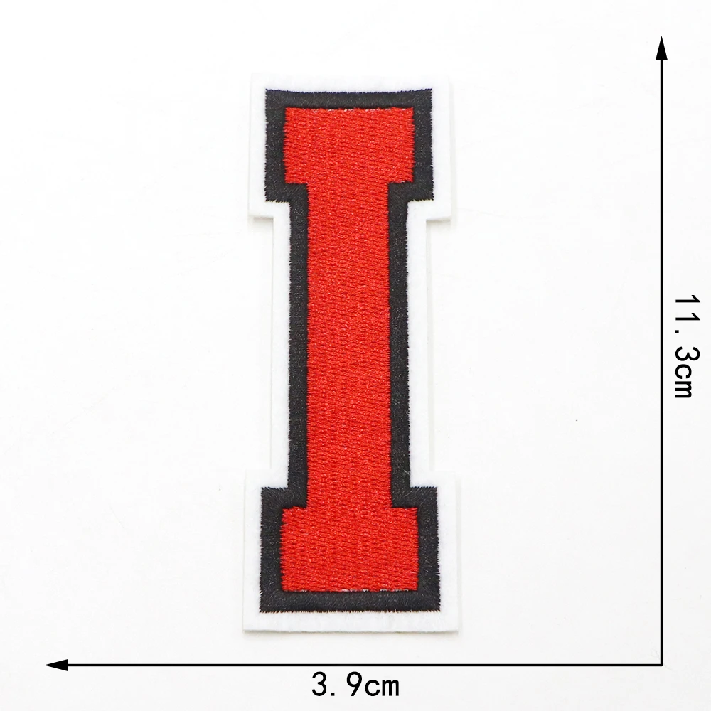 1 Stück große rote 4,5 Zoll englische Alphabet-Buchstaben-Aufnäher, bestickter Aufnäher zum Aufbügeln für Kleidung, Abzeichen, Paste für Kleidung, Tasche, Jeans – Detail 10