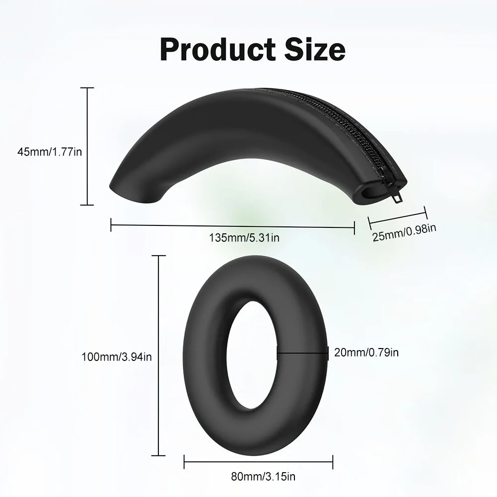 Replacement Earpads for Sony ULT WEAR WH-ULT900N/WH-1000XM3/XM4 Silicone Soft Ear Pads Cushion Cover Ear Pads Headbeam Cover