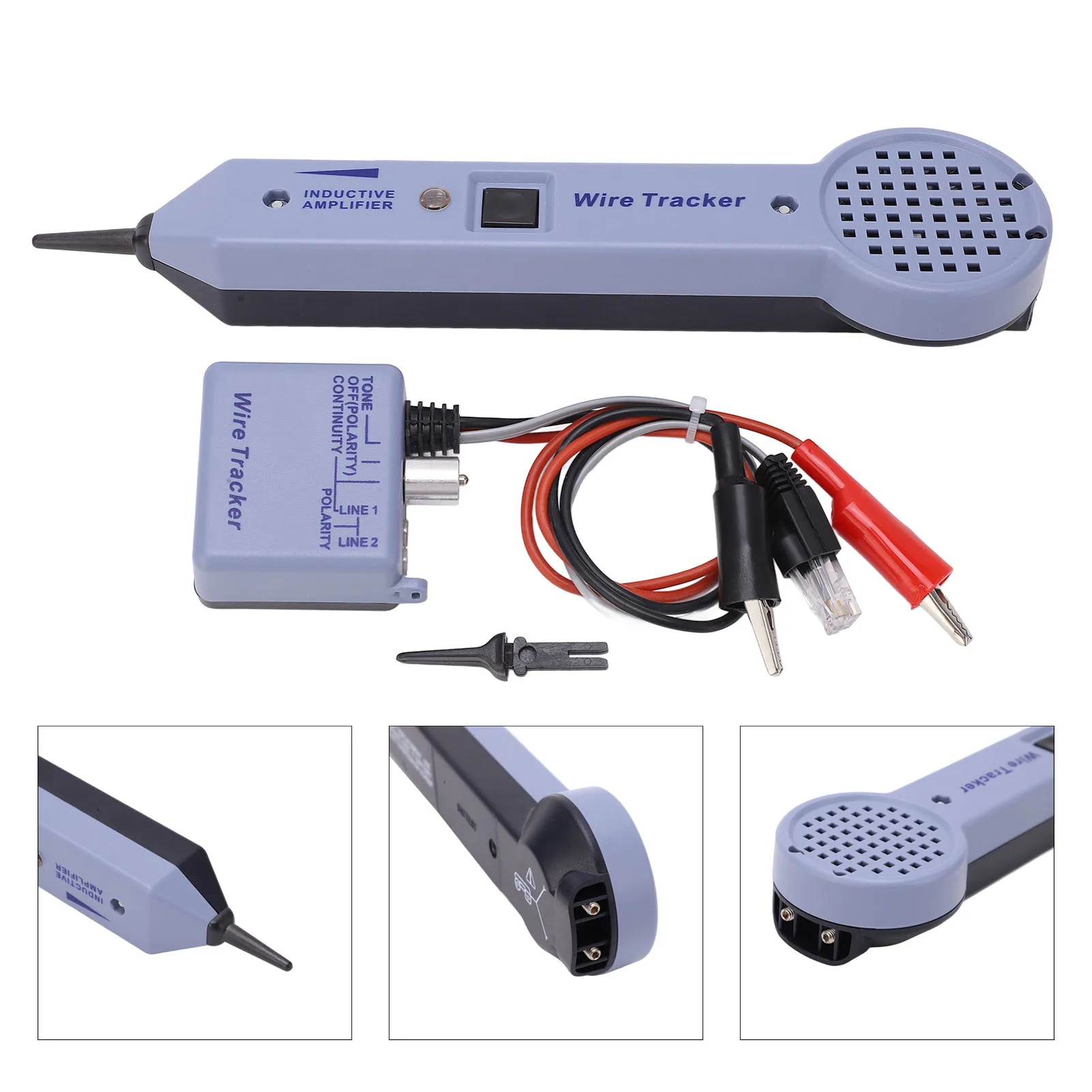 Wire Tracer Kit Cable Toner Detector Network Cable Tracing Tester Kit Audio Adjustable Induction Amplifier Toner Detector