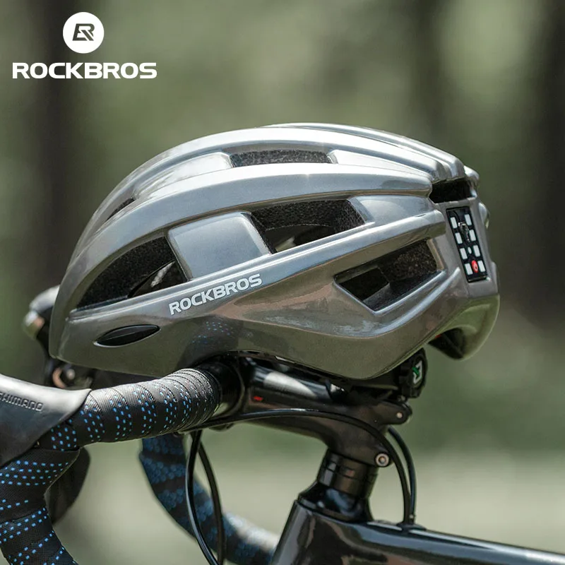 

ROCKBROS Bicycle Light Helmet Road MTB CyclingTaillight Helmet EPS PC Rearlight Safety Helmet Warning Bike Light Helmet