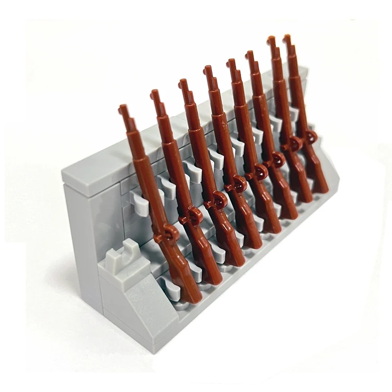 Children's Educational Military Playset - Weapon Rack & Spear Guns Building Blocks Toy Set