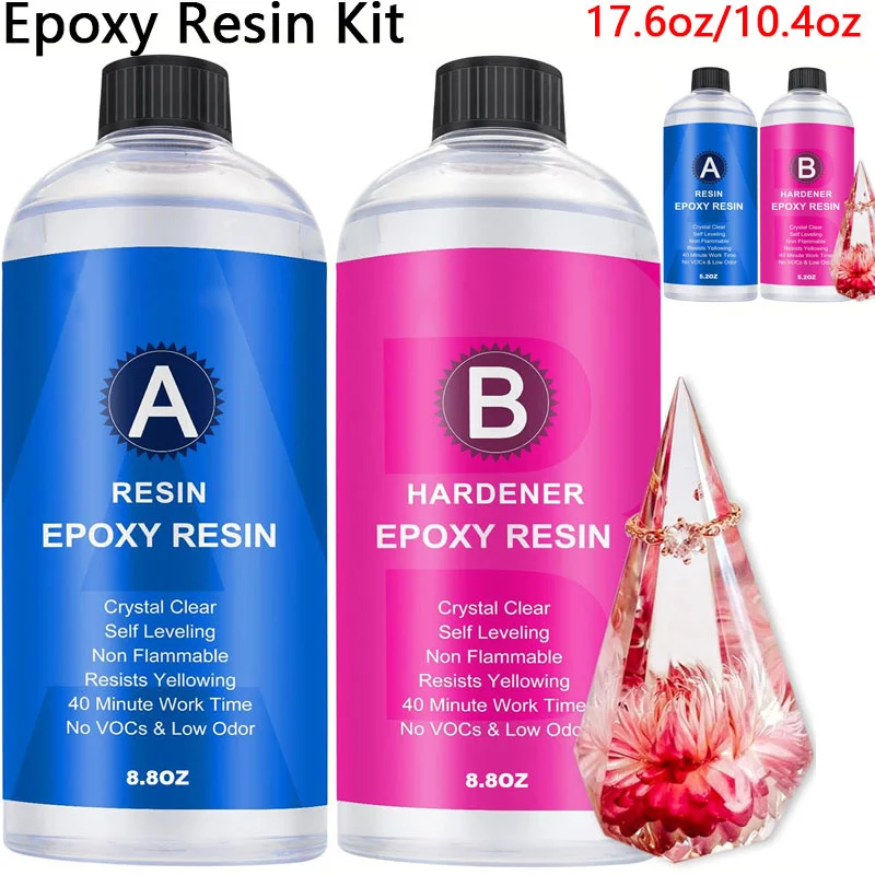 17.6oz/10.4oz Clear Epoxy Resin Kit Casting And Coating For River...