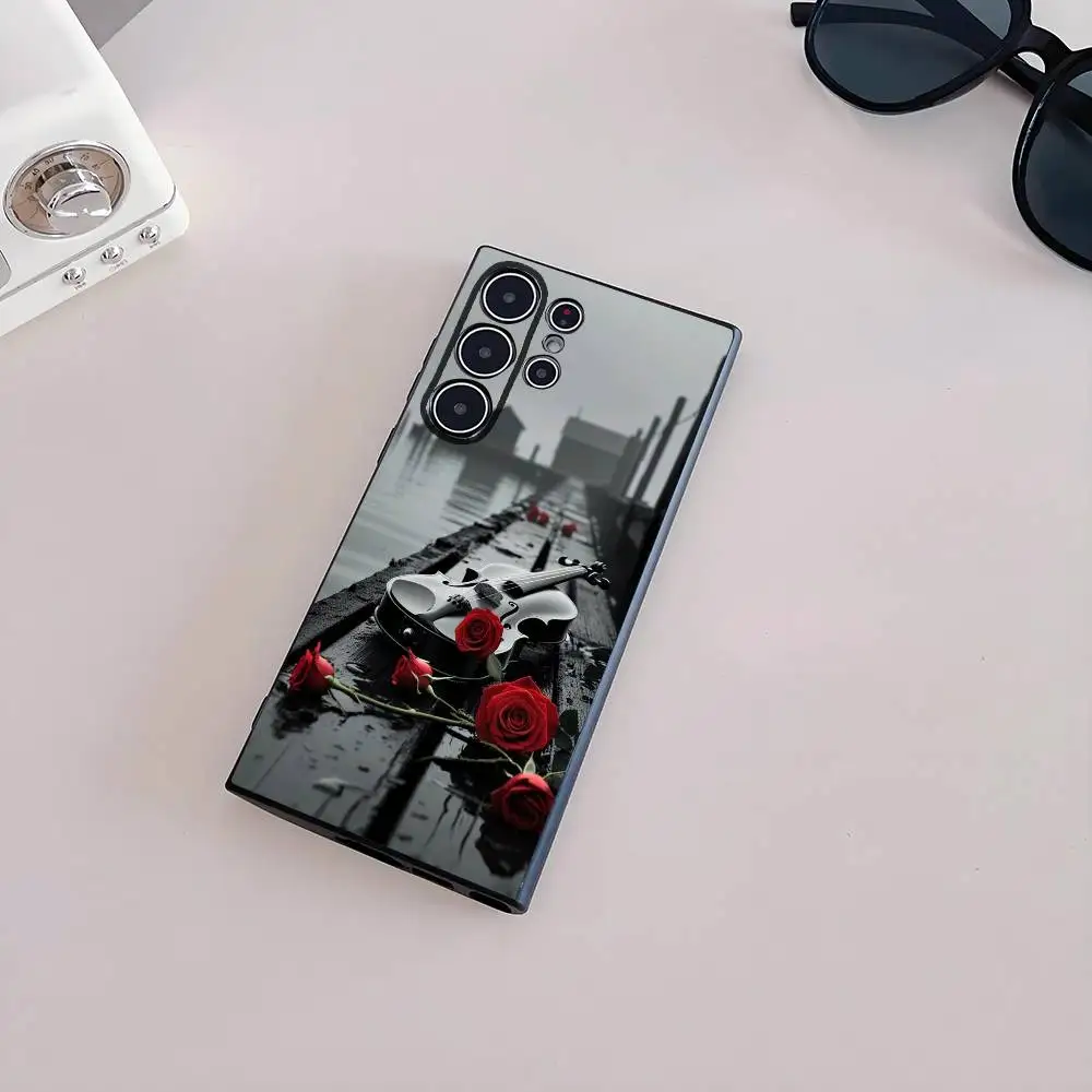 Elegant Floral Art Phone Case - Frosted Non-Slip Soft Cover