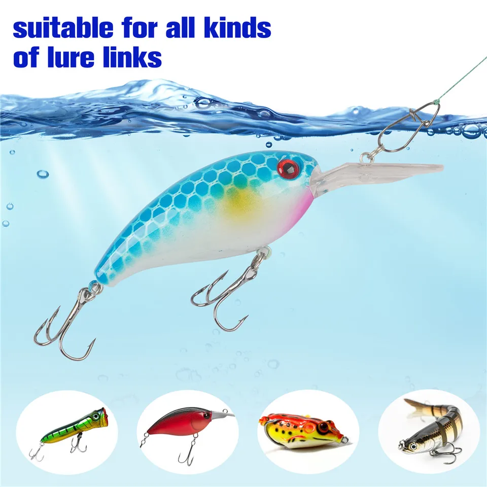 Lot De 100 Clips De Pêche à Changement Rapide - Acier Inoxydable, Duo Lock, Pour Appâts Et Leurres