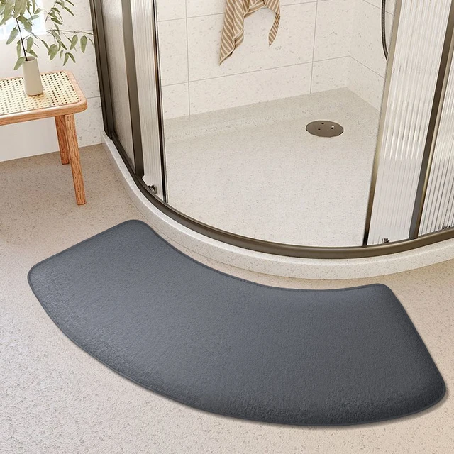 Tapis absorbant épais pour salle de bain, curvo, pour porte de salle de douche, toilettes, pieds de salle de bain, antidérapant, d'entrée 1