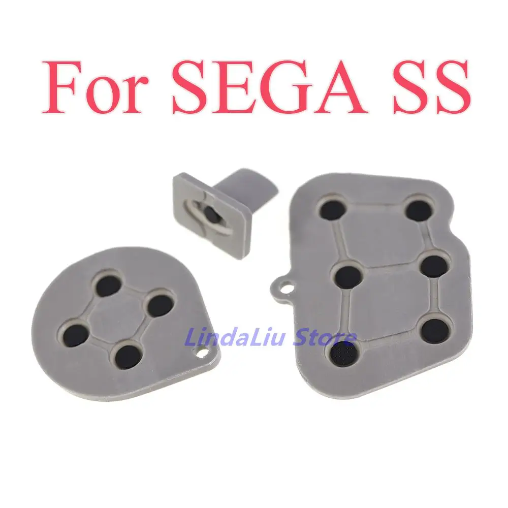 2Set Controller Pad In Gomma Conduttiva Per Cuscinetti Per Pulsanti In Gomma Siliconica Sega Saturn Ss Gamepad
