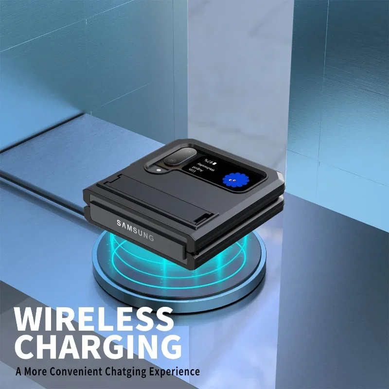 Heavy armored military-grade metal waterproof case for Samsung Galaxy Z Flip 4 Flip3 hard shockproof cover and bracket