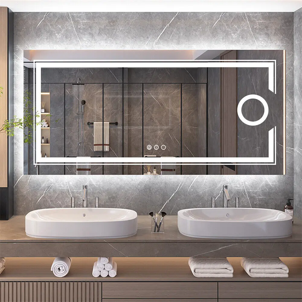 LUVODI LED Mirror Bathroom Wall Mounted 3 Magnifying Mirror for Washroom Toliet Shower Vanity Makeup Shaving Mirrors 4