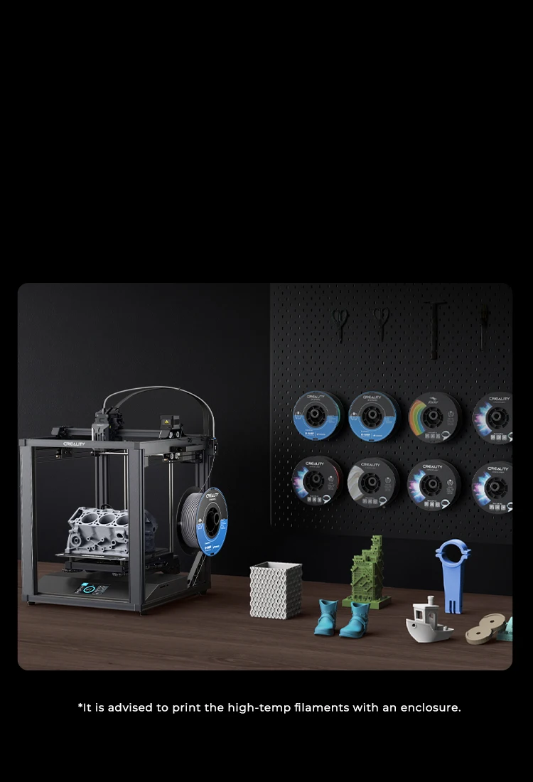 S90441958c11c4bb690b5d3c9eb525467E Creality Ender 5 S1 drukarka 3D 250 mm/s szybki druk 300 ° druk w wysokiej temperaturze CR dotykowy ekran dotykowy z automatycznym poziomowaniem