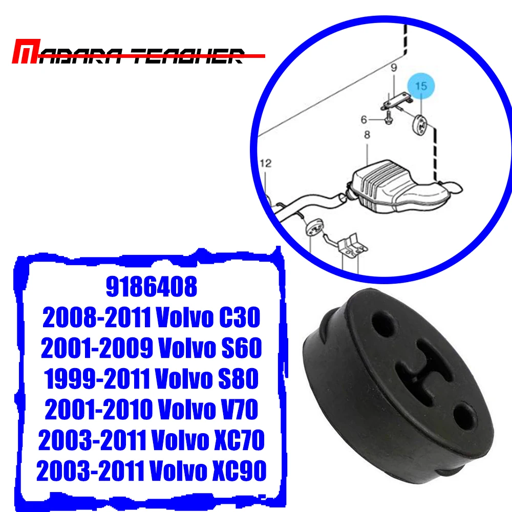 ForVolvoC30S60S80V70XC70XC90RearStarlaExhaustSystemHangersSupportBracketSilencer.jpg