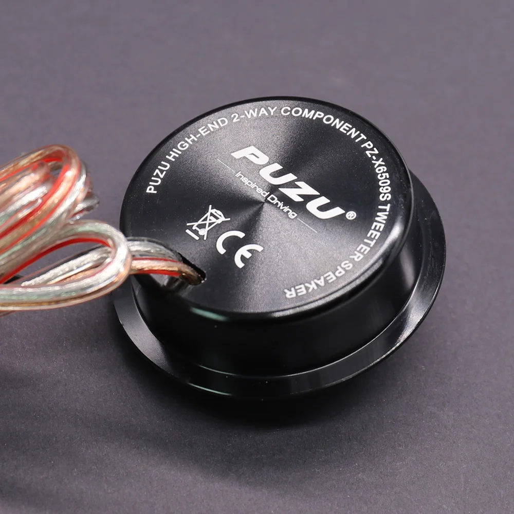 PUZU PZ-6509S 6.5 Inch Glass Fiber Sound Cone Car Audio Two Frequency Set Speaker 180W Maximum Output Power
