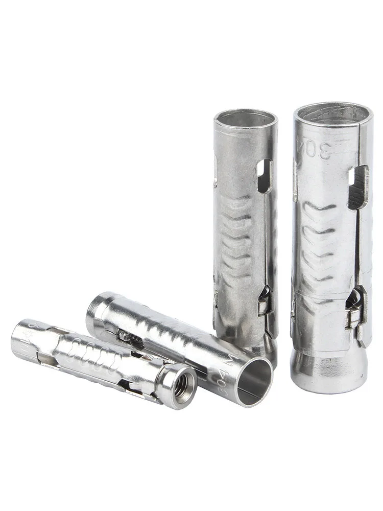 Description Picture 3 of itemM6 M8 M10 M12 304 Stainless Steel SUS Fish Scale Tube Three-piece One-piece Gecko Internal Expansion Bolt Concrete Anchor Screw