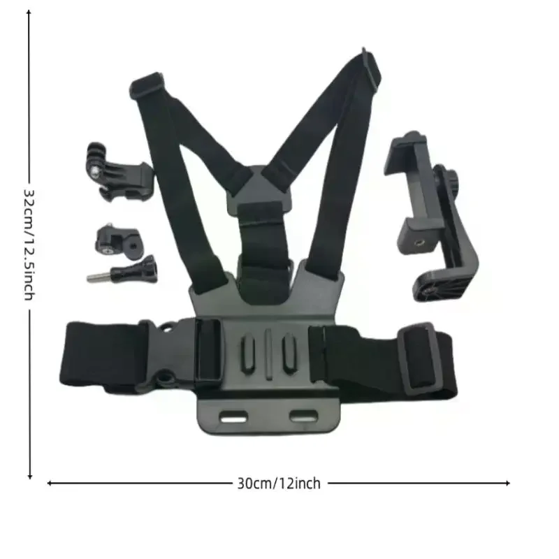 조절 가능한 가슴형 폰 홀더, 유니버설 폰 마운트, 브이로그, POV 촬영, 사이클링, 스키, 하이킹, 아웃도어 스포츠용