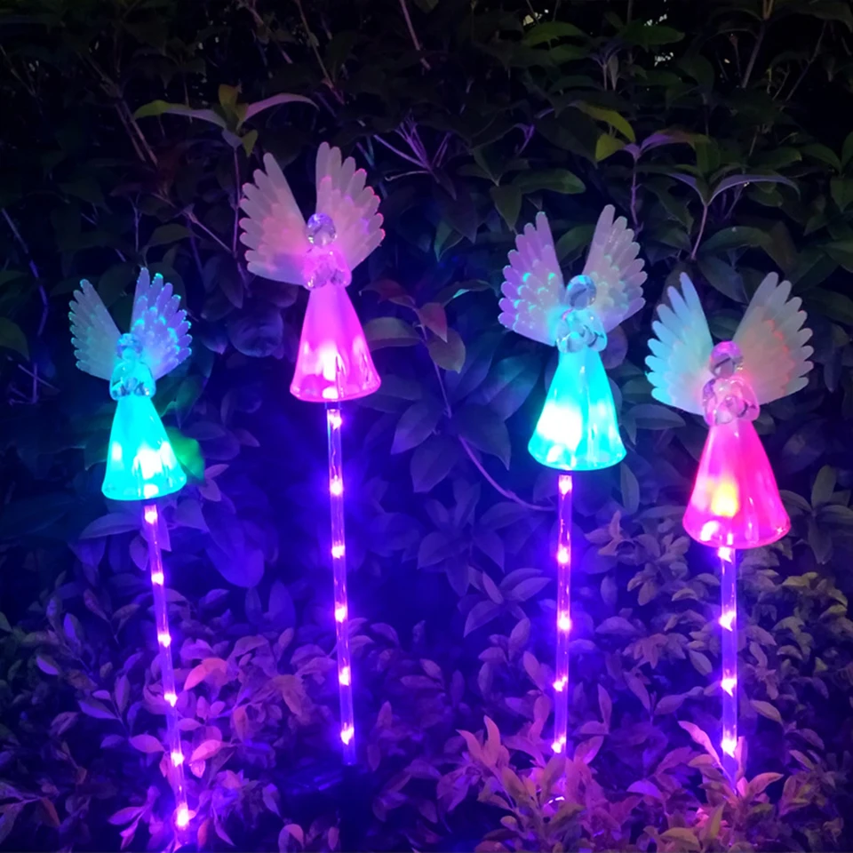 Luci Solari XRR da Esterno - Angelo Impermeabile per Giardino, Vialetto, Scala, Paesaggio, Cortile - Lampada Solare Decorativa
