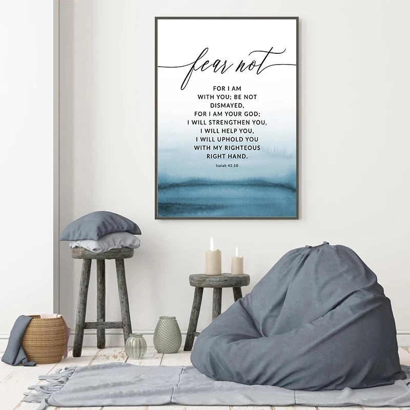 Christian Wall Pictures Psalm 121 Bible Verse Quote Canvas Painting Scripture Wall Art Prints Baptism Gift  Faith Poster Decor