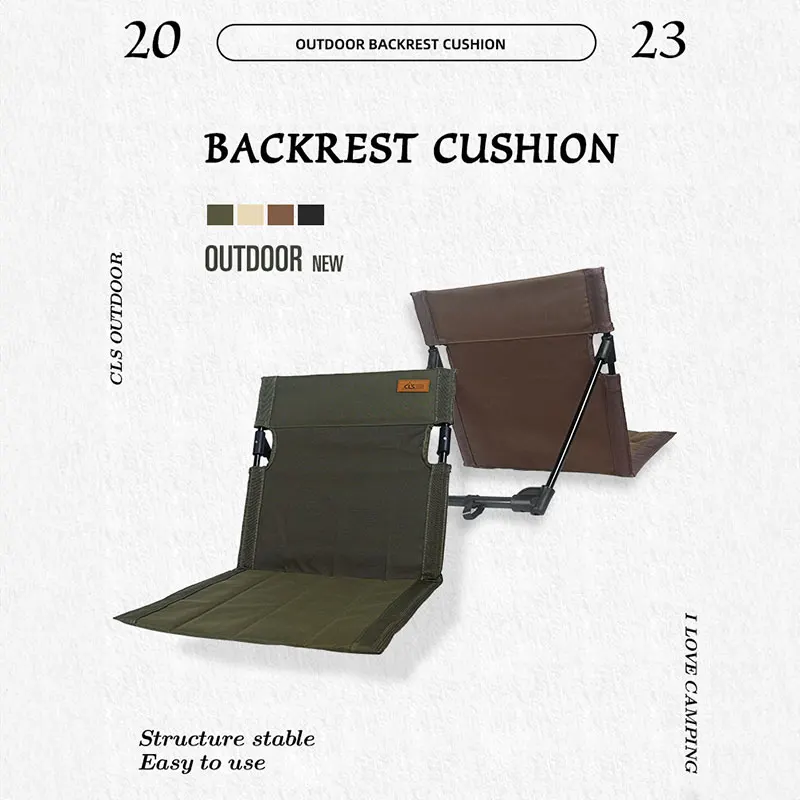 Outdoor Foldable Camping Chair Garden Park Single Reclining Chair Backrest Cushion Picnic Camping Foldable Beach