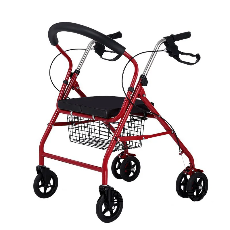 Pieghevole Assist Walking Shopping Scooter Per Anziani Carrelli Portatili Con Quattro Ruote Può Essere Spinto E Seduto Aiuto Per La Mobilità