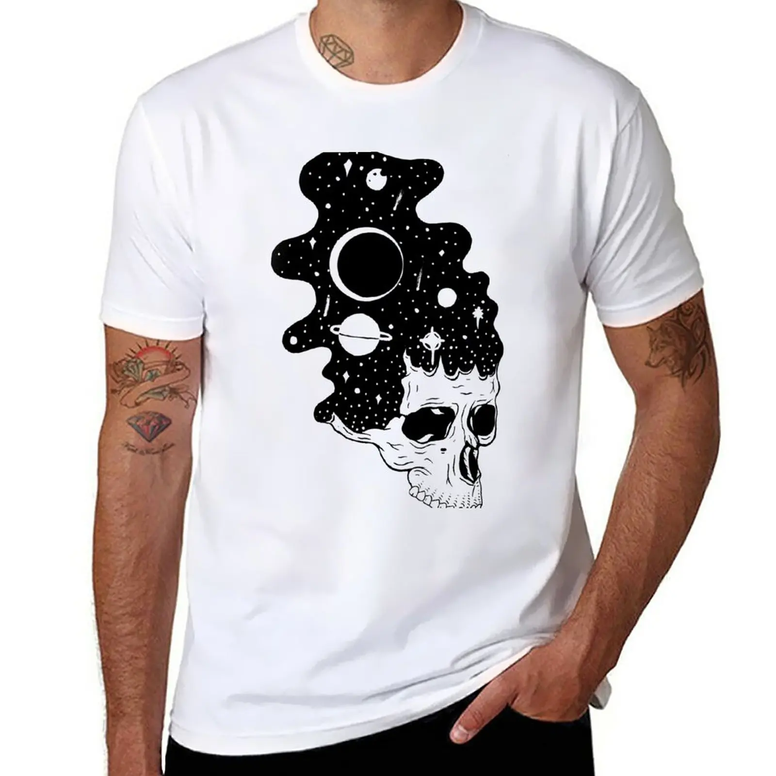 

Space Brains T-Shirt cute tops sweat oversizeds Aesthetic clothing T-shirts for men cotton