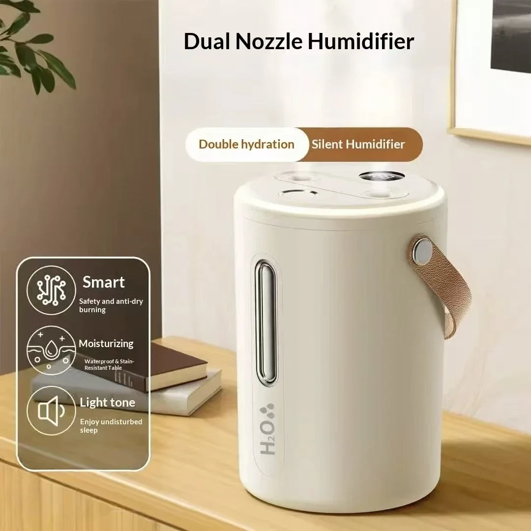 Quiet Large Capacity Dual Nozzle Desktop Cool Mist Humidifier, Ultrasonic Atomizer Aroma Diffuser Household Air Moisturizer 6