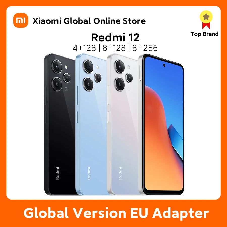 Global Version Xiaomi Redmi 12 50MP AI Triple Camera MTK Helio G88