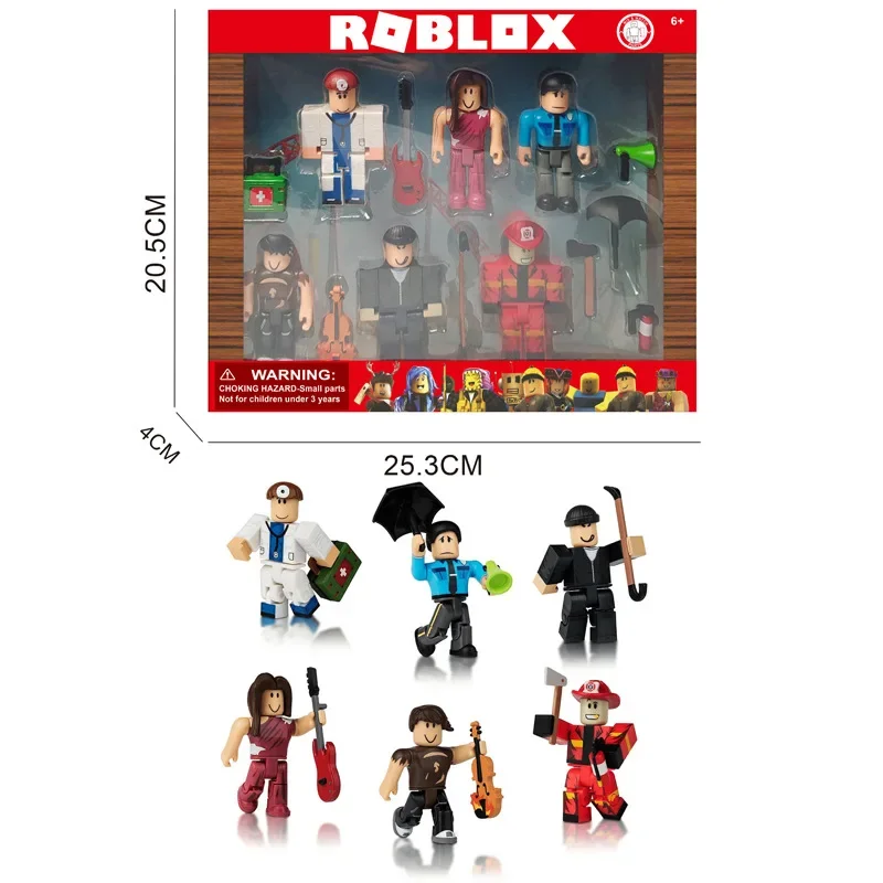 Roblox Virtual World 6 Building Block Dolls + Accessori Giochi Di Animazione Periferica Regalo Di Compleanno Per Ragazze Bambini Ragazzi