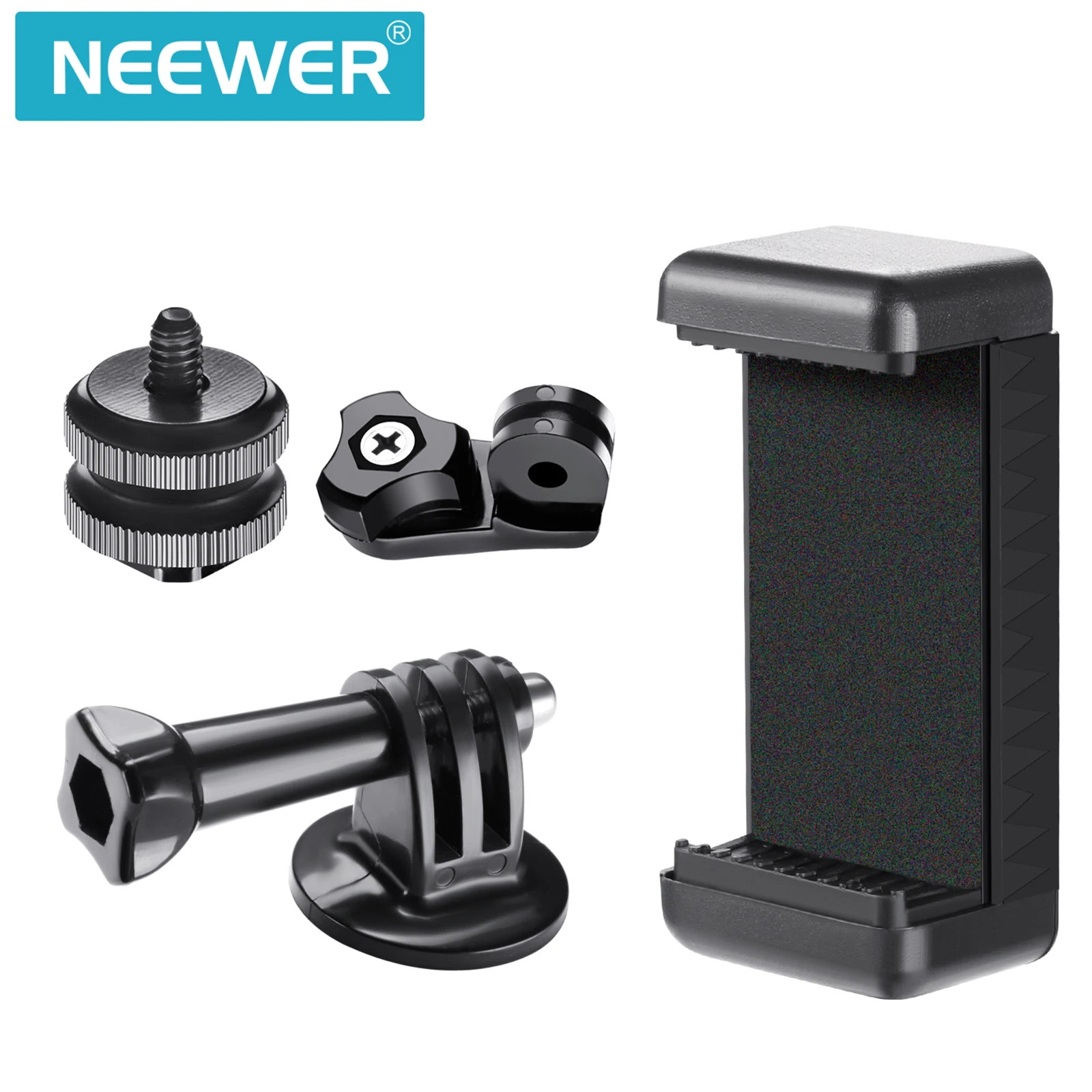 Phone Holder with Hot Shoe Mount Adapter Kit for GoPro Hero 11/10/9/8/7/6/5 DJI