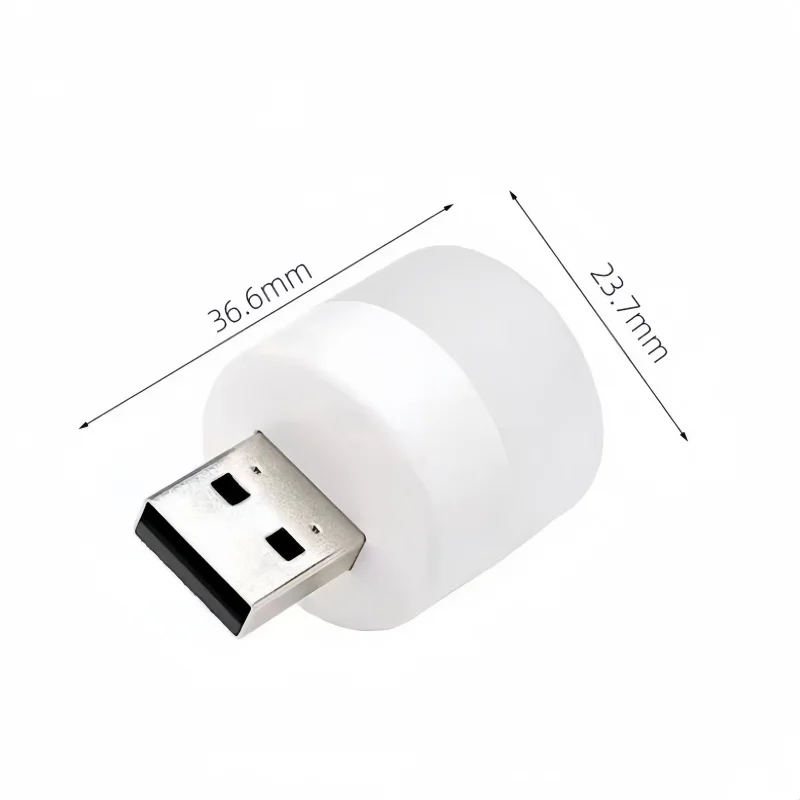 1-10PCS USB LED Light Plug-In Warm White 5V 1W Super Bright Energy-Saving Reading Night Light Portable Home Environment